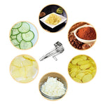 Käse-Reibe, rotierend, Behälter, Edelstahl, Handkurbel-Rotationsreibe, mit 3-4 Löchern, mit 7-8 Löchern, mit 9-10 Löchern, mit Flocken