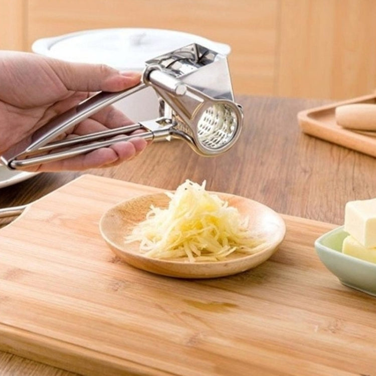 Käse-Reibe, rotierend, Behälter, Edelstahl, Handkurbel-Rotationsreibe, mit 3-4 Löchern, mit 7-8 Löchern, mit 9-10 Löchern, mit Flocken