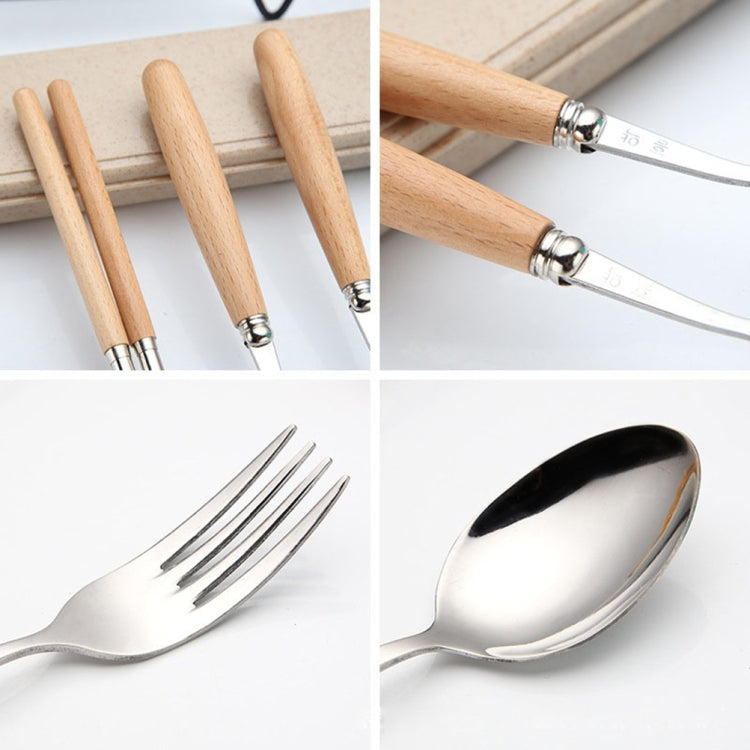 3-in-1-Besteckset aus Löffel, Essstäbchen und Gabel, dreiteiliges kreatives Set für Studenten, tragbares Geschirr, dreiteiliges Set aus Löffel, Gabel und Essstäbchen mit Holzgriff, zweiteiliges Set aus Holzlöffel und Essstäbchen