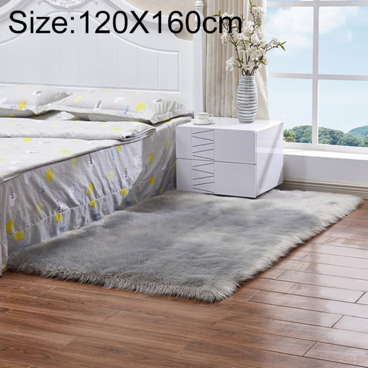 Luxuriöser rechteckiger/quadratischer Teppich aus weichem Kunstfell, Schaffellimitat, flauschig, 120x160cm