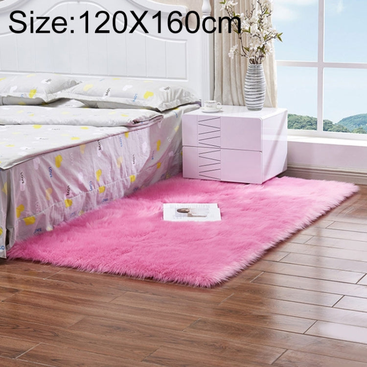 Luxuriöser rechteckiger/quadratischer Teppich aus weichem Kunstfell, Schaffellimitat, flauschig, 120x160cm
