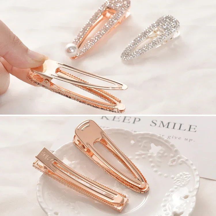 Modische, luxuriöse Haarspangen mit Diamanten, Kristallen und Perlen – elegante Haaraccessoires für Damen