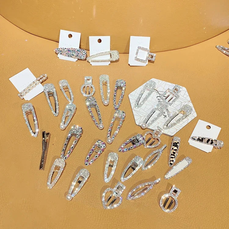 Modische, luxuriöse Haarspangen mit Diamanten, Kristallen und Perlen – elegante Haaraccessoires für Damen