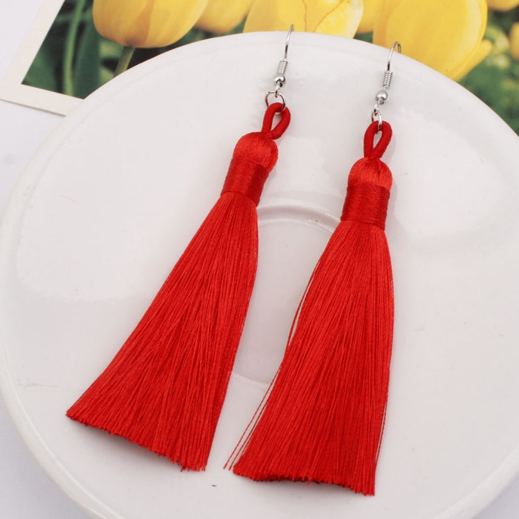 3er-Set Damen Boho Modische Lange Quasten Ohrringe, Schwarz, Blau, Gelb, Lila, Rot, Pink, Weiß, Mehrfarbig, Weinrot, Rosenrot, Grün, Grau, Dunkler Kaffee, Kaffee