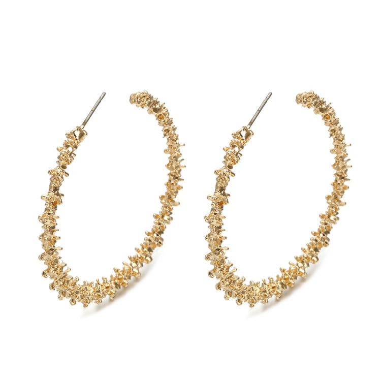 Vintage Runde Modische Ohrringe Damen Schmuck, Gold, Weiß