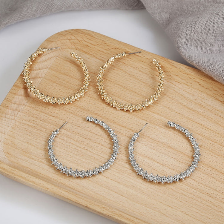 Vintage Runde Modische Ohrringe Damen Schmuck, Gold, Weiß