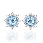 3er-Set Schneeflockenförmiger Edelstein Schmuck Set für Damen, 6, 7, 8, 9, 10