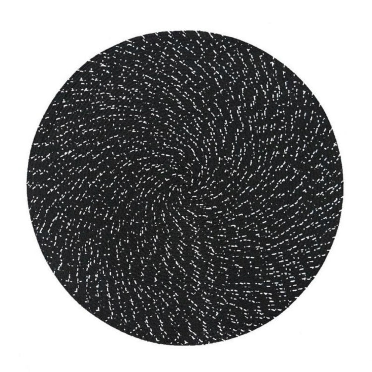 2 Stück PP Rund Oval Gewebtes Platzset, Durchmesser 36cm, Durchmesser 18cm