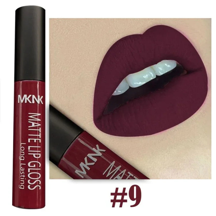 Sexy wasserfester, flüssiger Lippenstift, matter Lipgloss, samtig-weicher, langanhaltender Lippenstift, Make-up-Kosmetik, 1, 11, 12, 13, 14, 16, 17, 18, 19, 2, 21, 22, 23, 24, 3, 4, 6, 7, 9