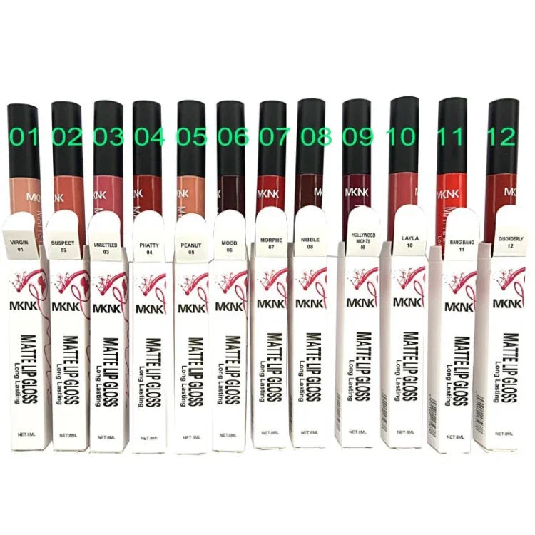 Sexy wasserfester, flüssiger Lippenstift, matter Lipgloss, samtig-weicher, langanhaltender Lippenstift, Make-up-Kosmetik, 1, 11, 12, 13, 14, 16, 17, 18, 19, 2, 21, 22, 23, 24, 3, 4, 6, 7, 9
