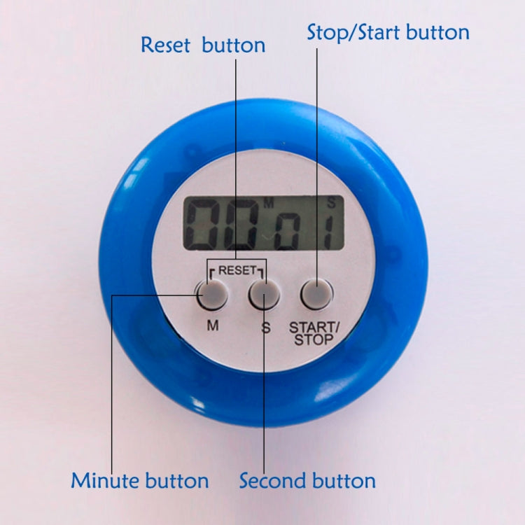 Runder magnetischer digitaler Countdown-Timer, Alarmständer, Küchentimer, Koch-Wecker, runder digitaler Countdown-Timer