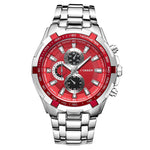 CURREN 8023 Men Stainless Steel Analog Sport Quartz Watch, White case white face, Silver case gold face, Silver case gold ring black face, Black case white face, Black case black face, Black case gold ring white face, Black case gold face              ...