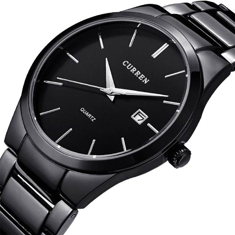 CURREN 8106 Mode Business Kalender Wasserdichte Vollstahl Quarzuhr, schwarzes Gehäuse schwarzes Zifferblatt, weißes Gehäuse schwarzes Zifferblatt, schwarzes Gehäuse weißes Zifferblatt, weißes Gehäuse weißes Zifferblatt