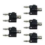 5 Stück BNC-Buchse auf Doppel-Bananenstecker-Adapterstecker, BNC-Buchse auf Doppel-Bananenstecker