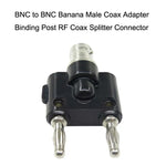 5 Stück BNC-Buchse auf Doppel-Bananenstecker-Adapterstecker, BNC-Buchse auf Doppel-Bananenstecker