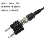 5 Stück BNC-Buchse auf Doppel-Bananenstecker-Adapterstecker, BNC-Buchse auf Doppel-Bananenstecker