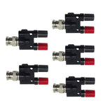 5 Stück BNC-Stecker auf zwei Bananenbuchsen HF-Adapter, BNC-Stecker auf zwei Bananenbuchsen