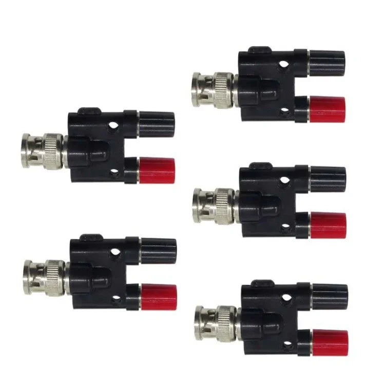 5 Stück BNC-Stecker auf zwei Bananenbuchsen HF-Adapter, BNC-Stecker auf zwei Bananenbuchsen