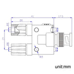 5 Stück BNC-Stecker auf zwei Bananenbuchsen HF-Adapter, BNC-Stecker auf zwei Bananenbuchsen