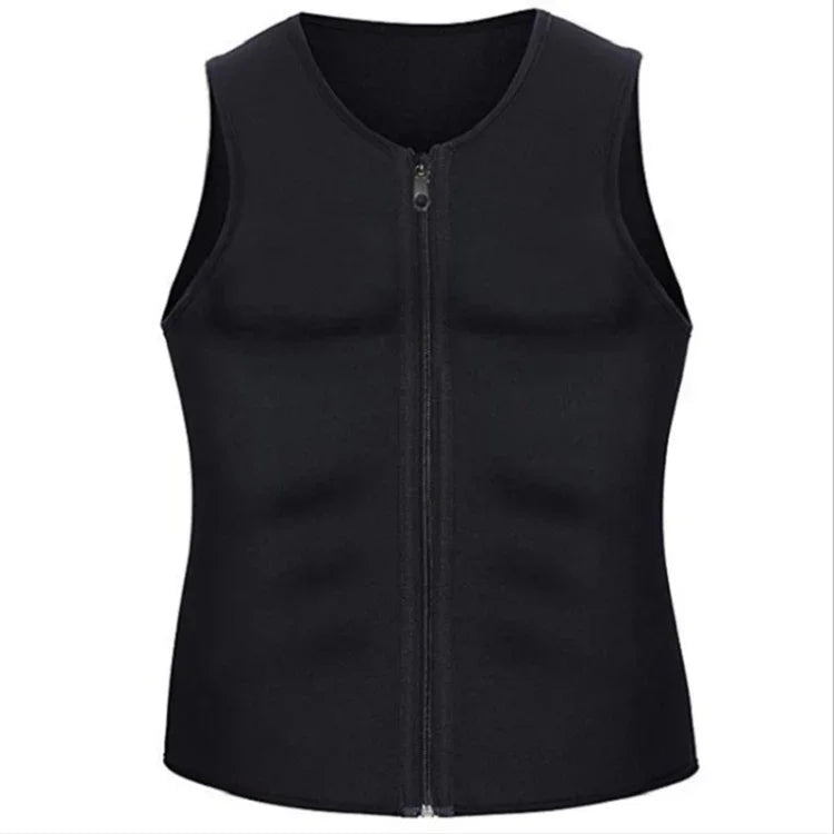 Herren-Reißverschluss-Weste, Bauch-Korsett, Fitnesskleidung, S, L, XL, XXL, XXXL, M