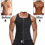 Herren-Reißverschluss-Weste, Bauch-Korsett, Fitnesskleidung, S, L, XL, XXL, XXXL, M