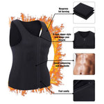 Herren-Reißverschluss-Weste, Bauch-Korsett, Fitnesskleidung, S, L, XL, XXL, XXXL, M