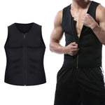 Herren-Reißverschluss-Weste, Bauch-Korsett, Fitnesskleidung, S, L, XL, XXL, XXXL, M