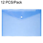 12 PCS A4 Clear Document Bag Paper File Folder Stationery School Office PP Case