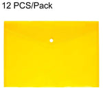 12 PCS A4 Clear Document Bag Paper File Folder Stationery School Office PP Case