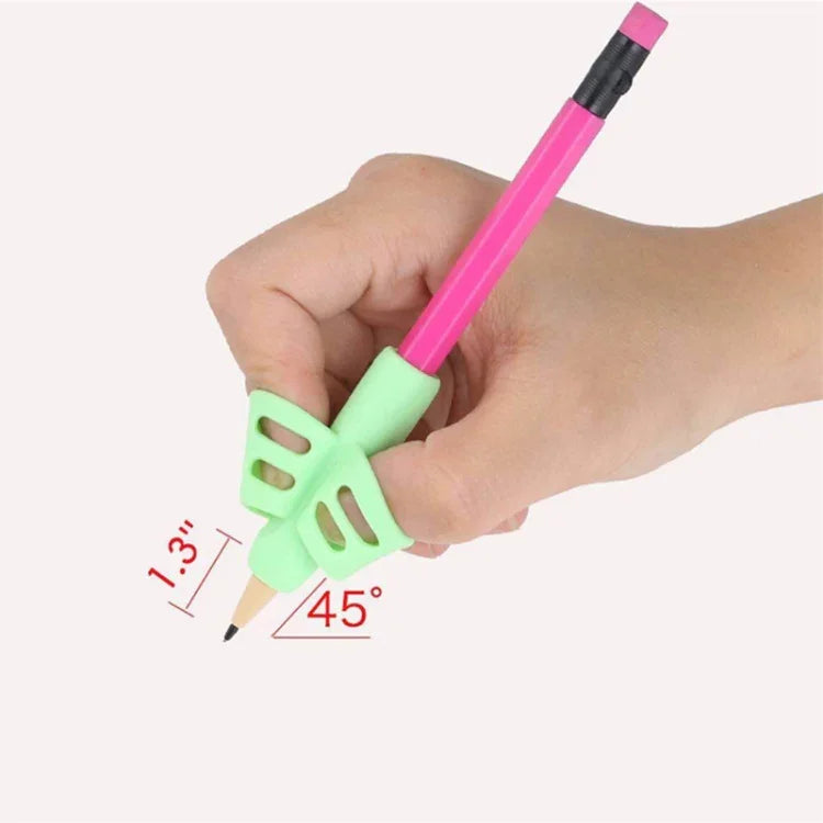 Ungiftige Kinderbleistift-Schreibhilfe Griff Haltungskorrekturwerkzeuge, zufällige Farblieferung, 1 Stück