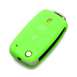 2 PCS Silicone Car Key Cover Case for Volkswagen Golf, Blue, Dark Blue, Pink, Green, Black, Orange, Purple, Red, White, Yellow