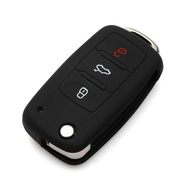 2 PCS Silicone Car Key Cover Case for Volkswagen Golf, Blue, Dark Blue, Pink, Green, Black, Orange, Purple, Red, White, Yellow