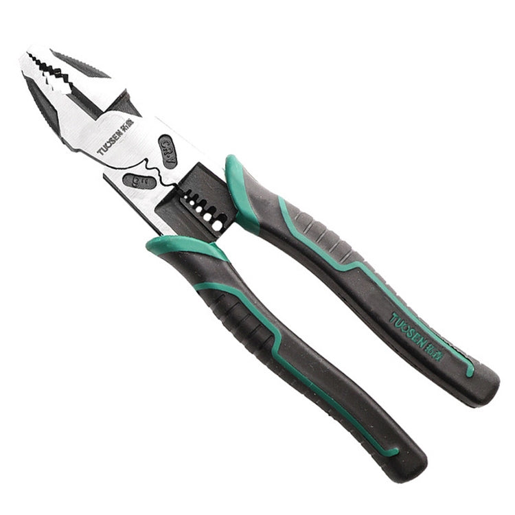 TUOSEN Multifunktionale Crimp- und Abisolierzange Arbeitssparende Flachzange Schraubstock Manuelle Drahtschneider, 11116 9 Zoll