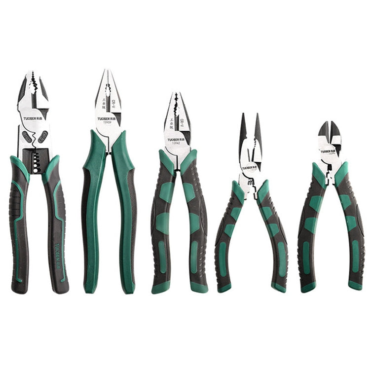 TUOSEN Multifunktionale Crimp- und Abisolierzange Arbeitssparende Flachzange Schraubstock Manuelle Drahtschneider, 11116 9 Zoll