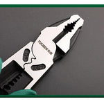 TUOSEN Multifunktionale Crimp- und Abisolierzange Arbeitssparende Flachzange Schraubstock Manuelle Drahtschneider, 11116 9 Zoll