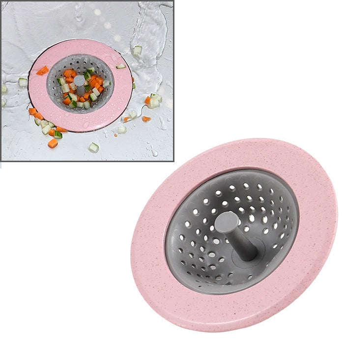vanzlife Geschirrspüler Filter Pool Bodenablauf Haushalt Küche Anti-Blockier-Anti-Dichtungs-Waschnetzbeutel Kanalfilter, Rosa, Blau, Aprikose
