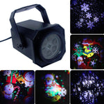8W LED-Bühnenbeleuchtung, Weihnachtsschneeflockenmuster-Projektionslampe, Effektlaserlicht, US-Stecker, EU-Stecker