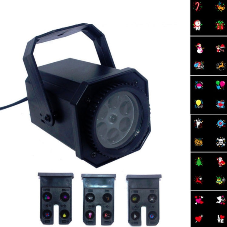 8W LED-Bühnenbeleuchtung, Weihnachtsschneeflockenmuster-Projektionslampe, Effektlaserlicht, US-Stecker, EU-Stecker