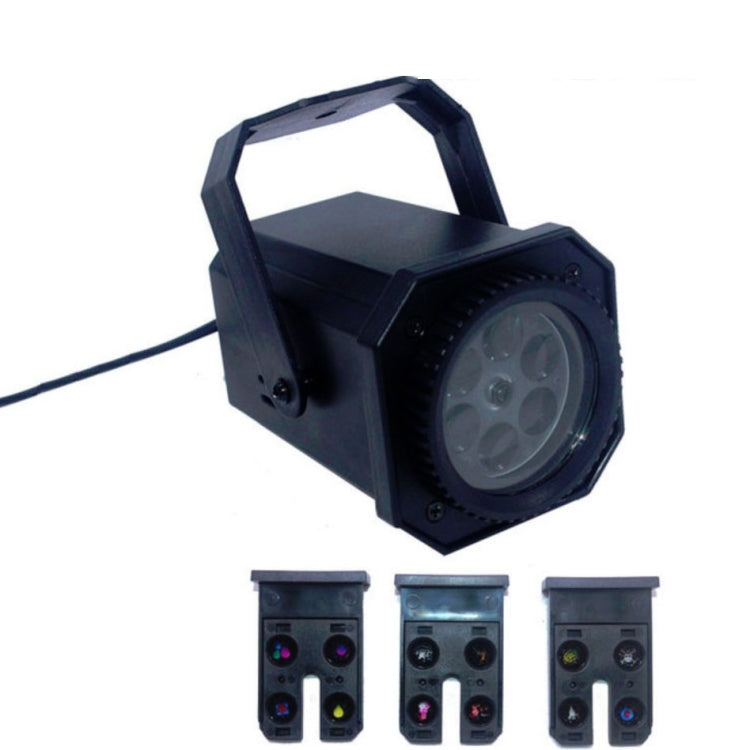 8W LED-Bühnenbeleuchtung, Weihnachtsschneeflockenmuster-Projektionslampe, Effektlaserlicht, US-Stecker, EU-Stecker