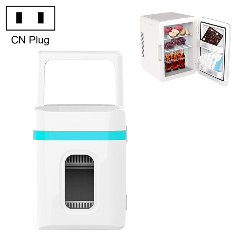 10L Mini-Kühlschrank Auto Zuhause Dual-Verwendung Kleiner Wohnheim-Kühlschrank, CN-Stecker, 10L Mini-Kühlschrank
