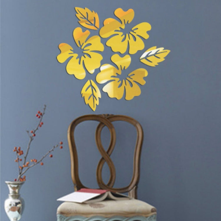2er-Set Blumenmuster Wandaufkleber Wohnkultur 3D Wandtattoo Kunst DIY Spiegel Wandaufkleber Wohnzimmer Dekoration