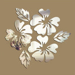 2er-Set Blumenmuster Wandaufkleber Wohnkultur 3D Wandtattoo Kunst DIY Spiegel Wandaufkleber Wohnzimmer Dekoration
