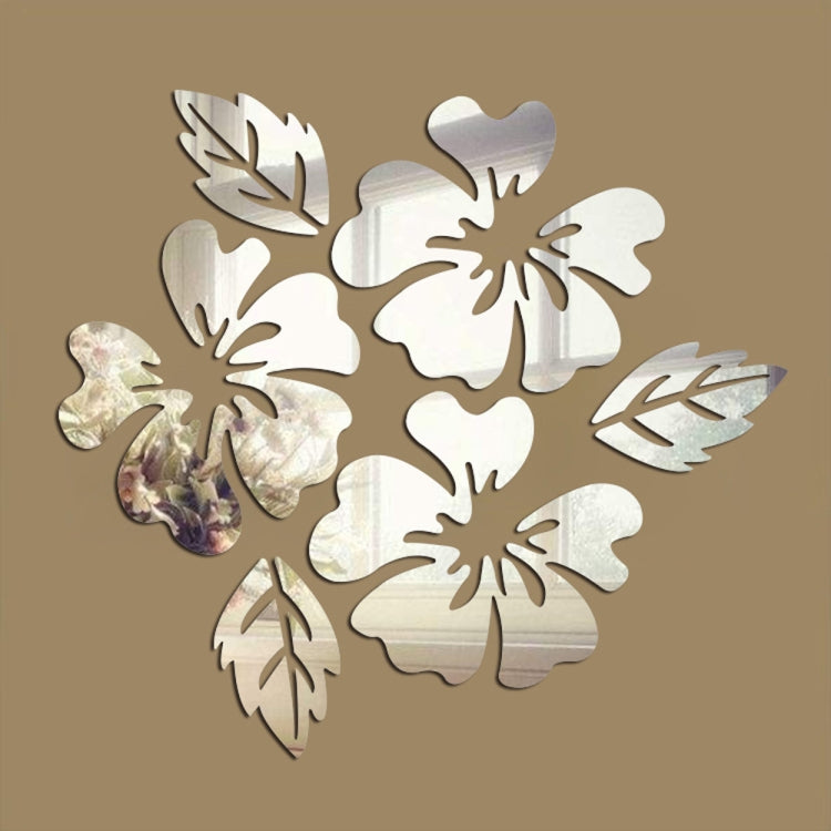 2er-Set Blumenmuster Wandaufkleber Wohnkultur 3D Wandtattoo Kunst DIY Spiegel Wandaufkleber Wohnzimmer Dekoration
