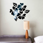 2er-Set Blumenmuster Wandaufkleber Wohnkultur 3D Wandtattoo Kunst DIY Spiegel Wandaufkleber Wohnzimmer Dekoration