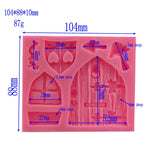 2 STÜCK Cartoon Haus Holzfenster Form Silikon Bonbonform Märchen Kuchen Dekorationswerkzeug, Haus Holzfenster Form