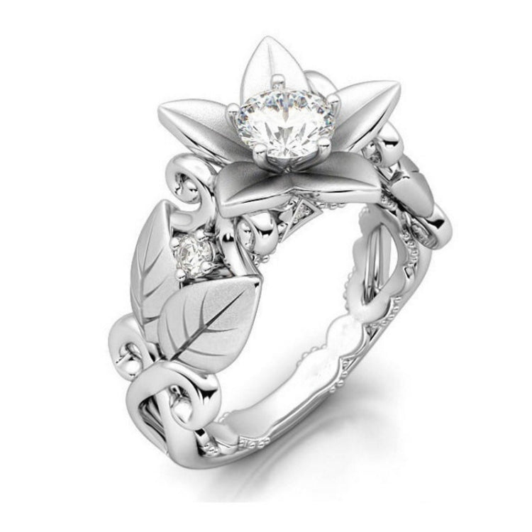 Mode-Rosen-Damen-Hochzeitsring mit Diamanten, 6, 7, 8, 9, 10