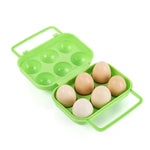 Tragbarer Griff 6 Eier Plastikbehälter Eieraufbewahrungsbox Etui, 6 Eier Grün, 6 Eier Orange, 6 Eier Blau