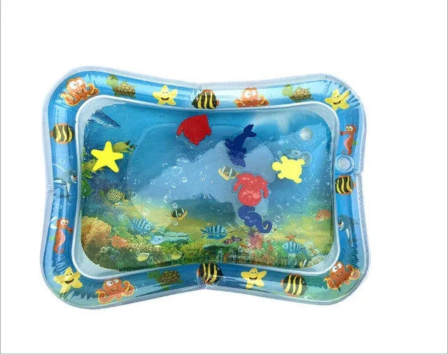 Baby Aufblasbare Aquarium Wasser Spielkissen Bauchlage Pad Spielmatte, Hellblau 66*50cm, Weiß 60*50cm, Blau 60*50cm