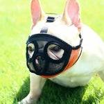 Mundschutzmaske für Bulldoggen, Vollnetz-Version, Größen: XXS, XS, S, M, L