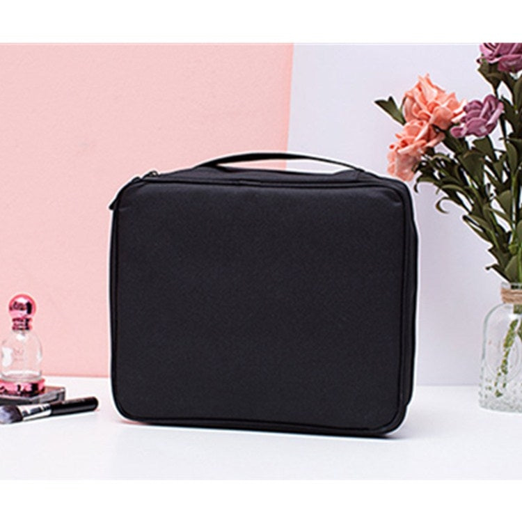 Kosmetiktasche mit großem Fassungsvermögen, einfache Waschtasche, wasserdicht, tragbar, mit Netzfach und Tasche